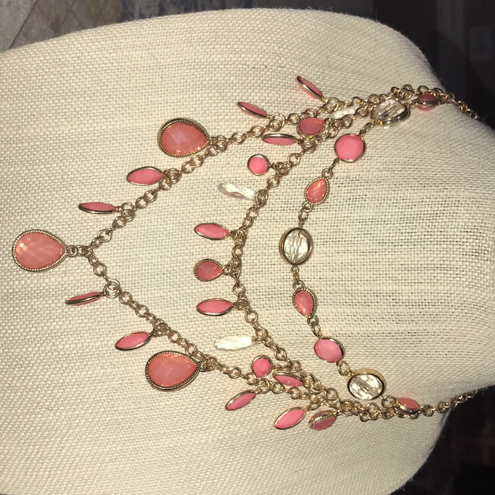 20 inch Vintage Coral Layered Necklace